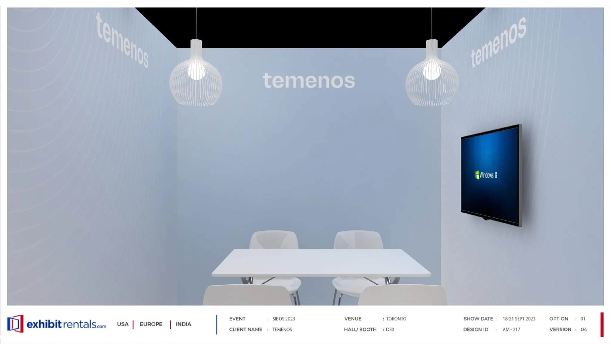 20x20 Peninsula booth design by Exhibit-Rentals